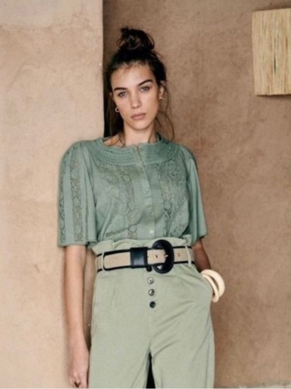 Sezane Jane Blouse 36 USA 4